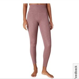 Heather Rib High Waist legging in Wistful Rouge